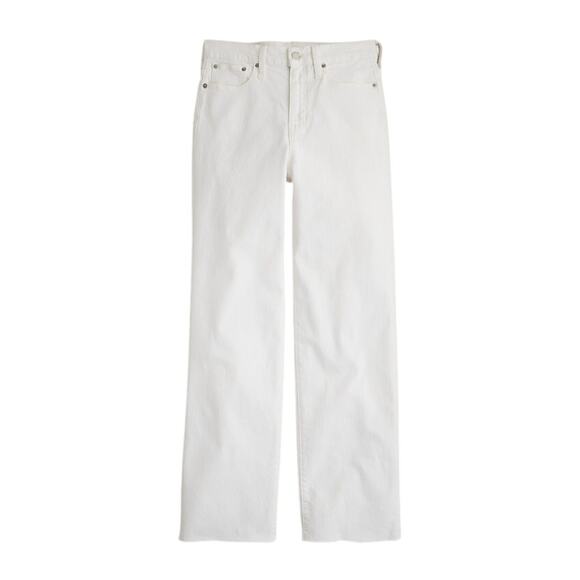 J.Crew Women's Slim Wide-Leg White Jeans High Rise Denim Size 30 New - Picture 1 of 12